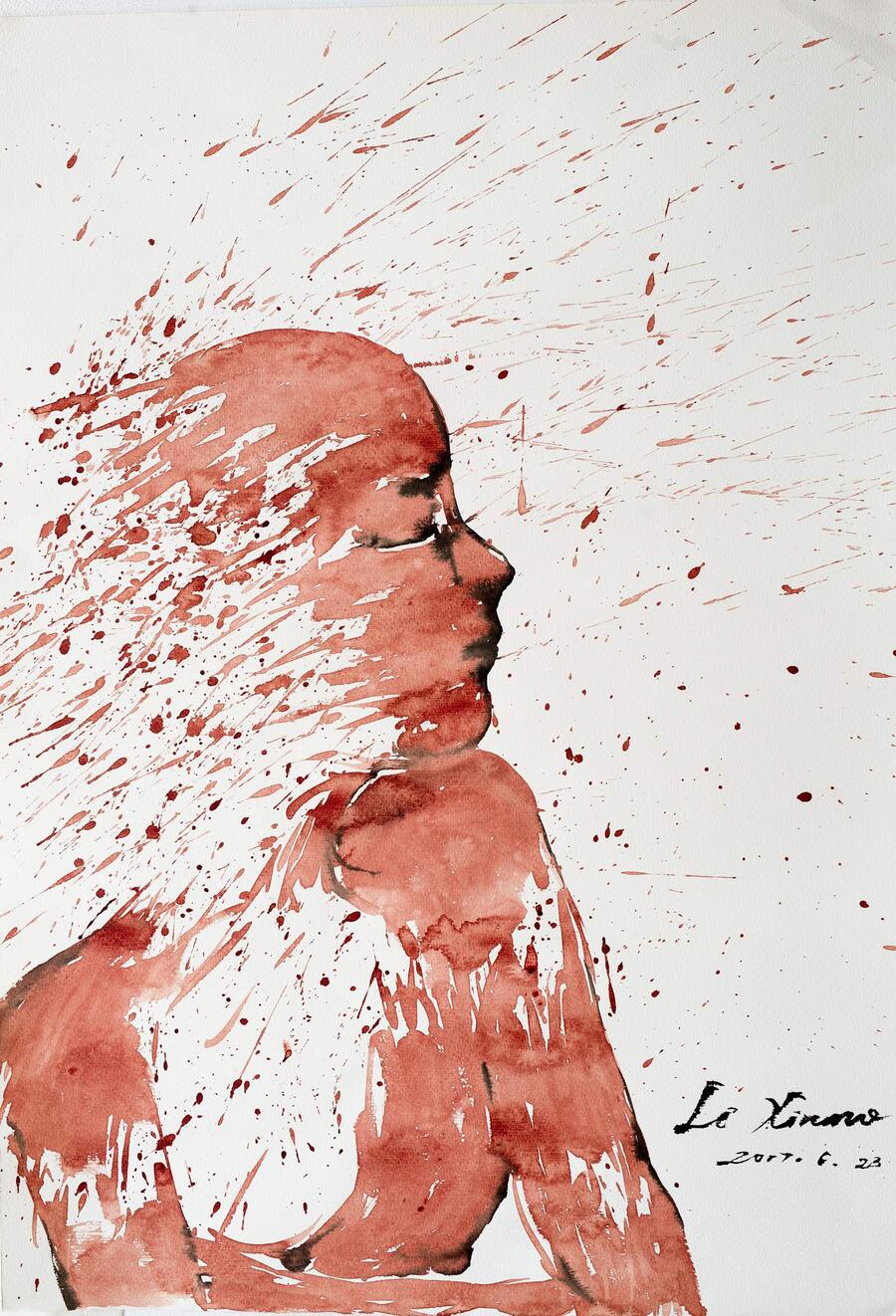 li-xinmo-menstral-blood-painting-self-portrait-06-art-painting